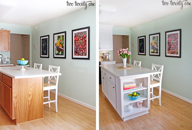 kitchen island before and after