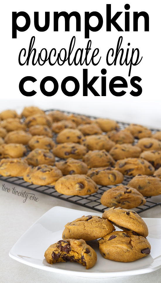 The BEST pumpkin chocolate chip cookies!