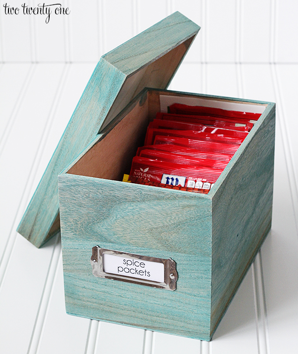 spice packet organization box