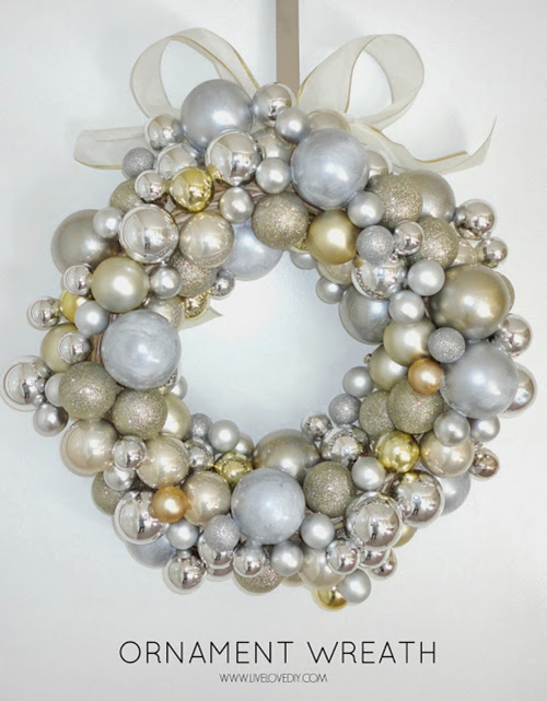 ornament wreath by Live Love DIY