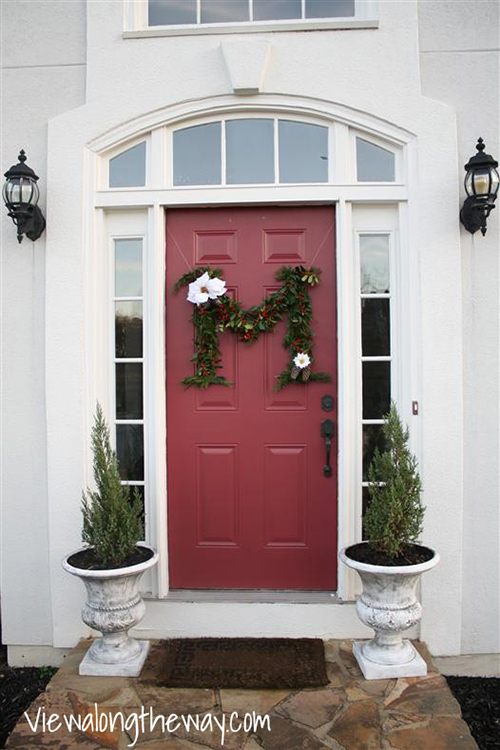 cypress and holly wreath by View Along the Way