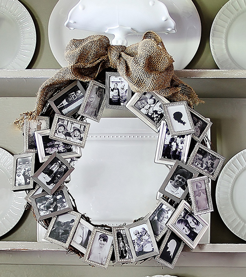 picture frame wreath by Thistlewood Farms