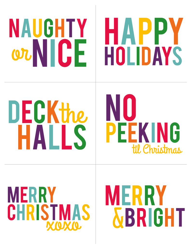 Free Printable Holiday Gift Tags