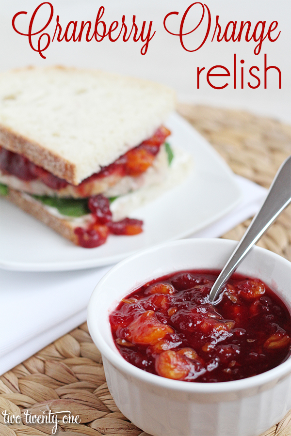 3 ingredient cranberry orange relish! The perfect recipe to use up that extra cranberry sauce!