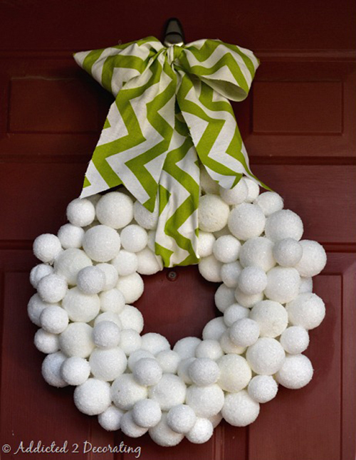 snowball wreath by Addicted 2 Decorating