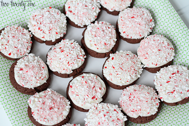 Delicious and easy to make peppermint chocolate cookies!