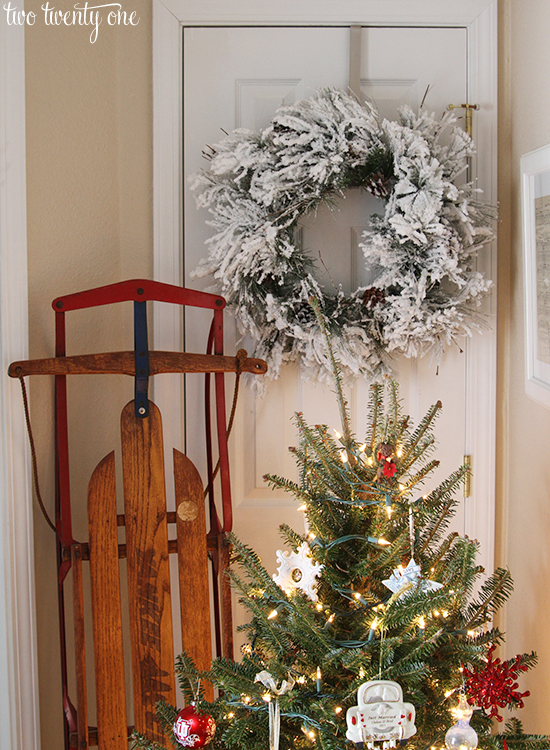 traditional christmas entryway