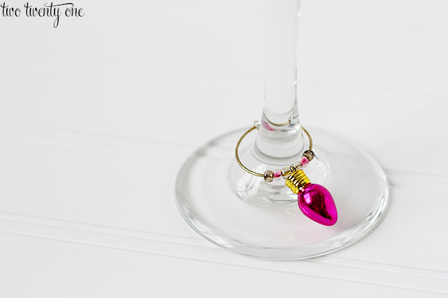 wine glass charm