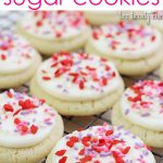Easy Valentine's Day sugar cookies! No rolling and cutting necessary!