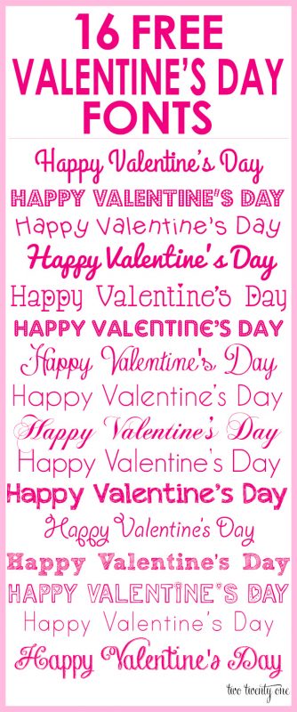 Free Valentine's Day Fonts