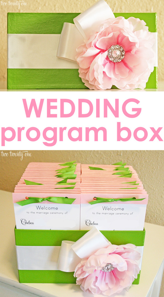 How to make a wedding program box in less than an hour!