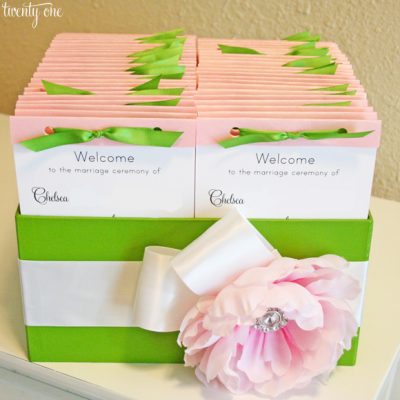 Wedding Program Box