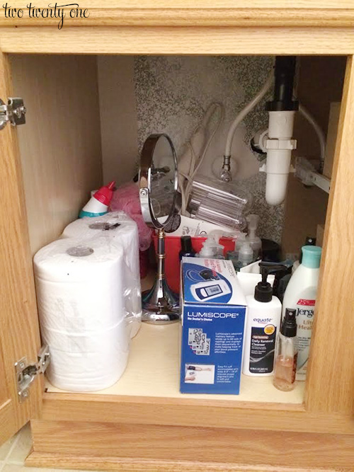 Guest Bathroom Vanity Organization