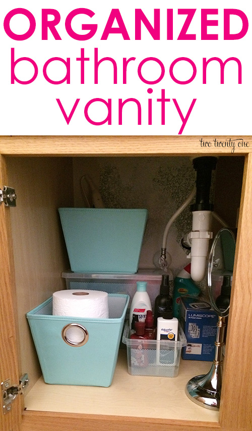 Organized bathroom vanity!
