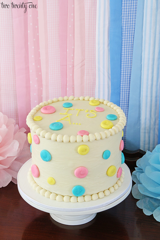 gender reveal party cake