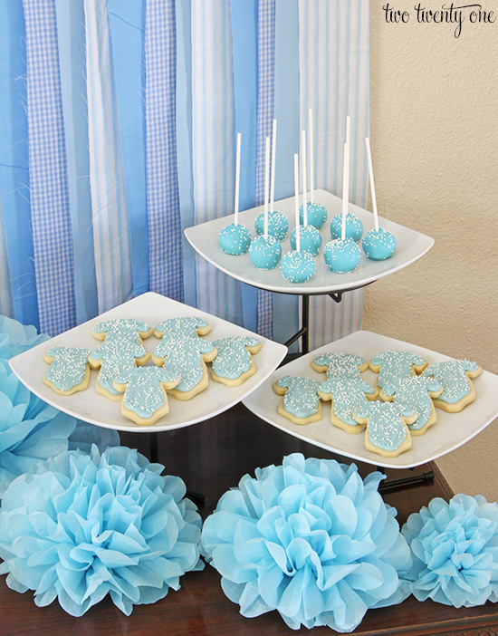 gender reveal party dessert bar