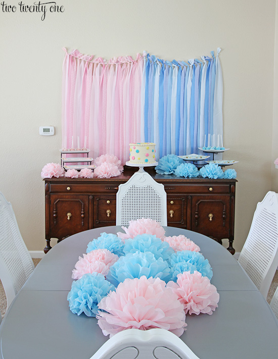 Serenity Now: Tissue Paper Pom Poms in the Girls' Room