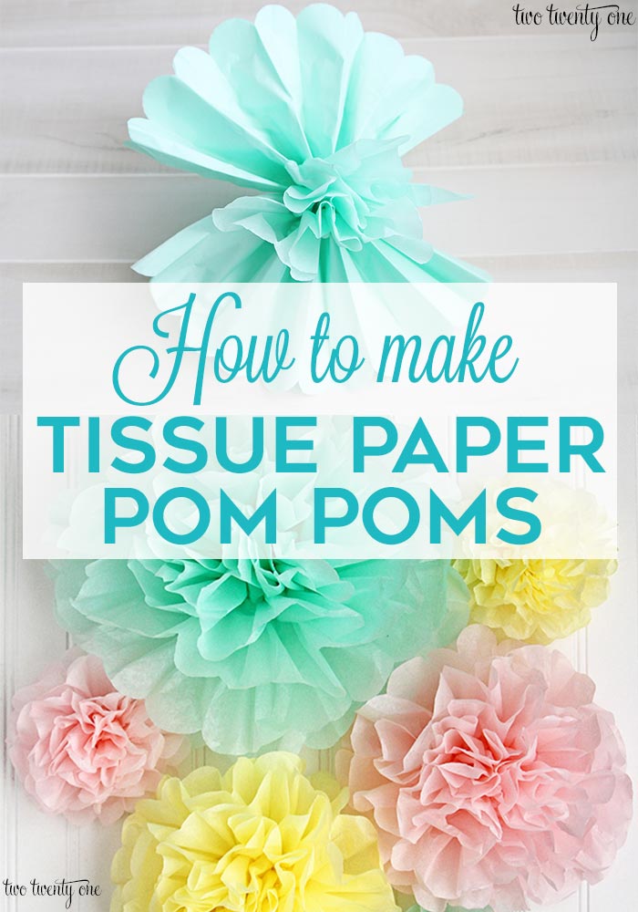 How to make tissue paper pom poms!