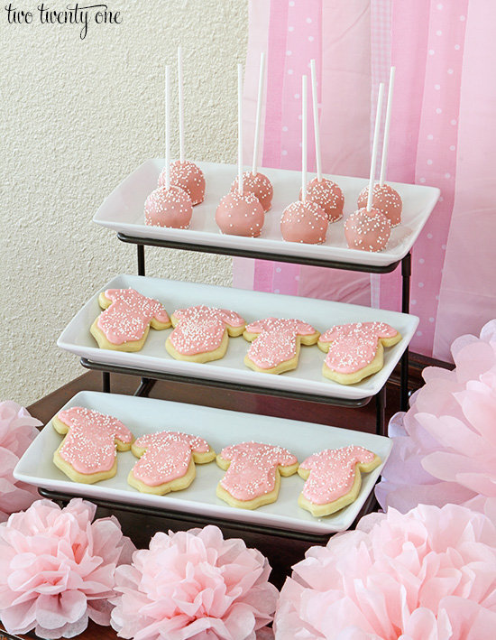 pink gender reveal dessert bar