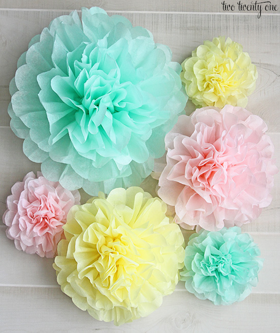 Tissue Paper Pom-pom Flowers, Kids' Crafts, Fun Craft Ideas