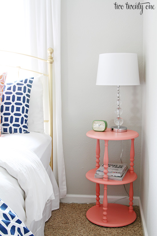 coral nightstand