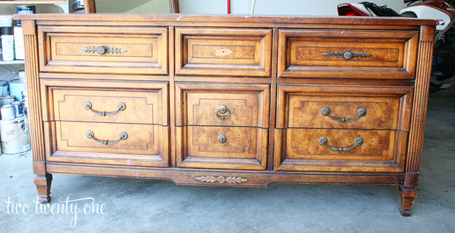 old dresser turned tv stand