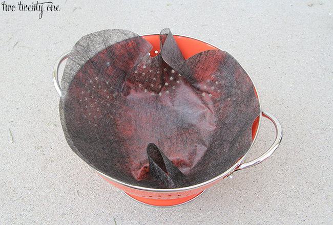 how to make a colander flower planter