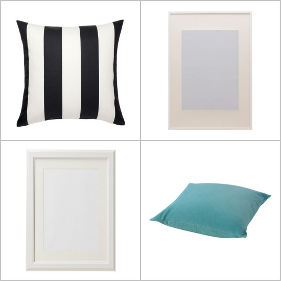 ikea pillows and frames