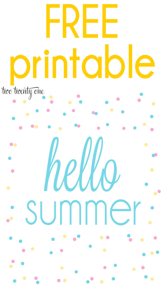 free summer printable