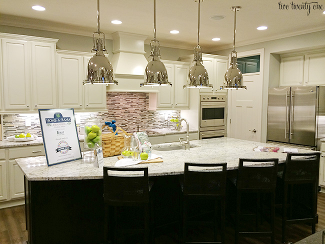 White kitchen with dark accents