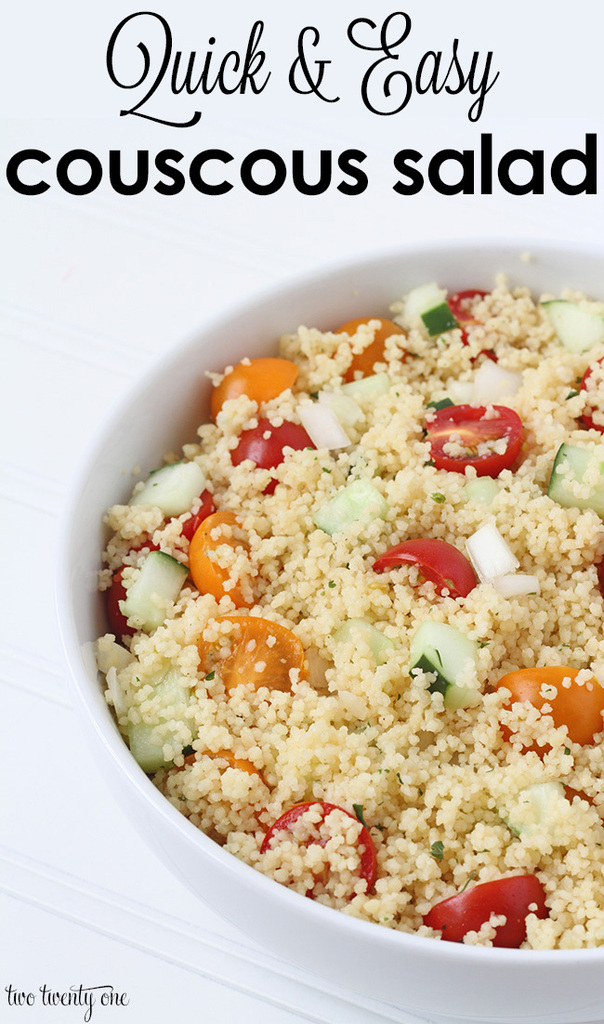 Quick and easy couscous salad!  Ready in minutes!