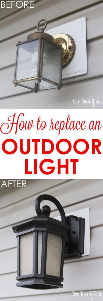 How to replace an outdoor light!  It's easier than you think!