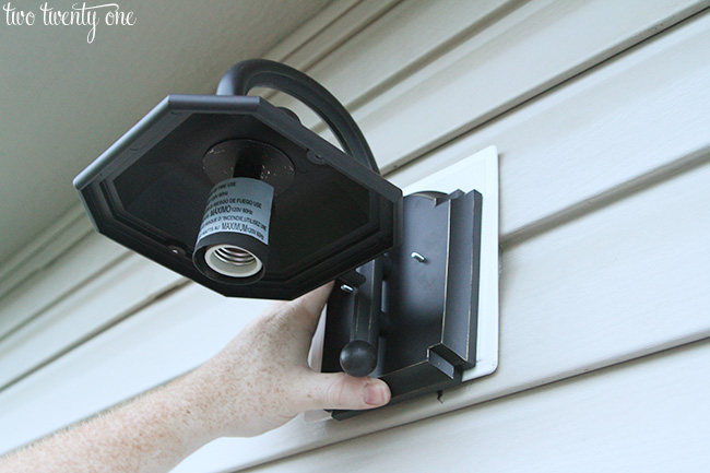 install outdoor light