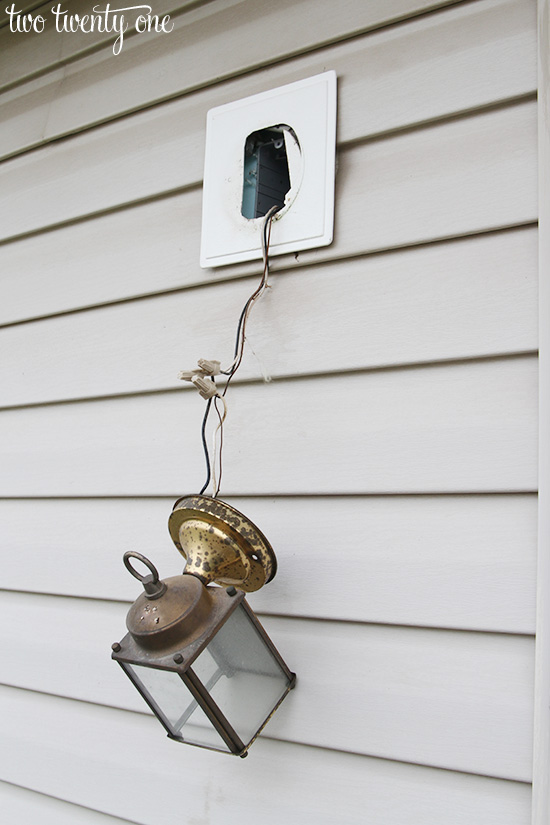 replacing outdoor light