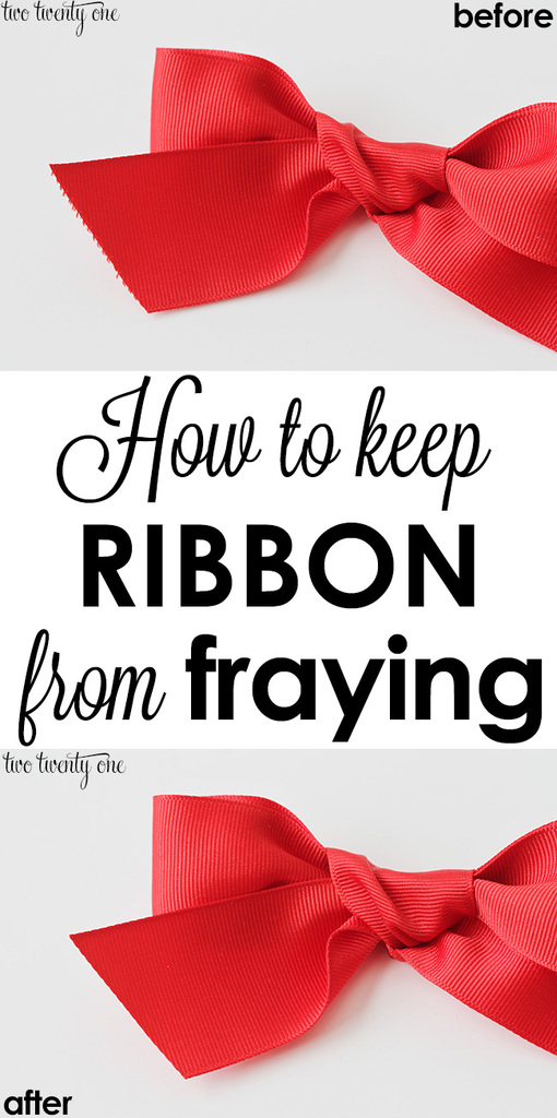 How to keep ribbon from fraying!