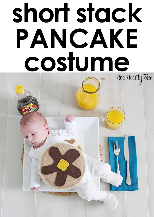 DIY short stack pancake costume! Less than $10 to make!