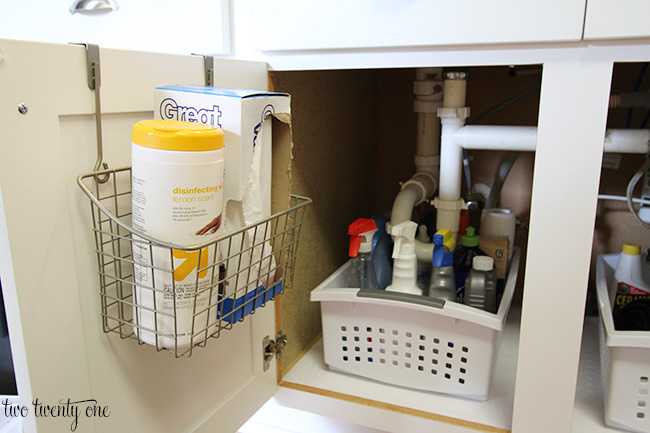 under kitchen sink organization