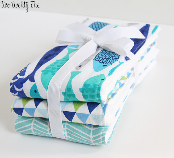 DIY burp cloths