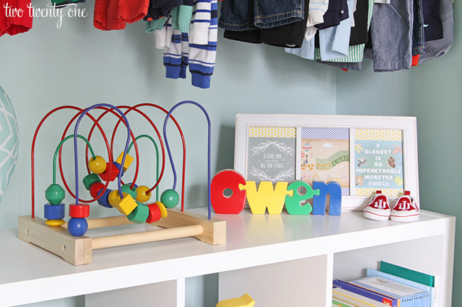 nursery closet shelf