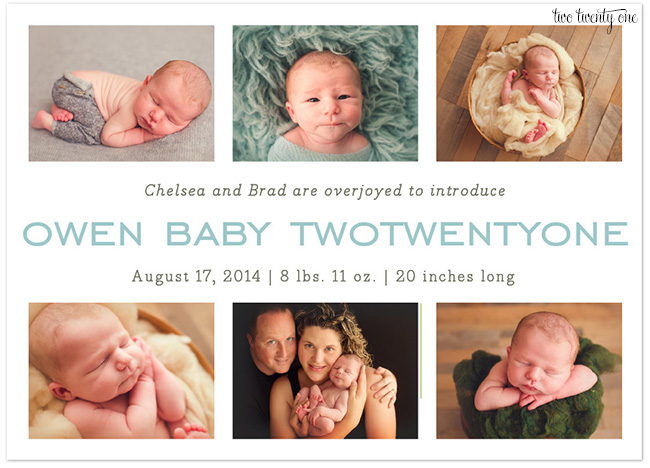 Owen’s Birth Announcements + Minted Giveaway