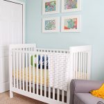 sherwin williams tidewater paint with white crib in nursery