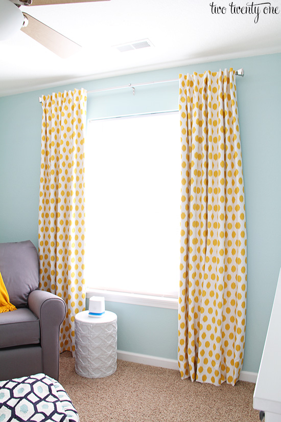 jo jo corn yellow slub curtains