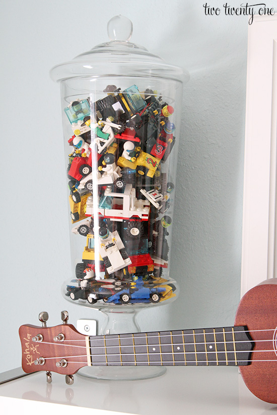 legos in apothecary jar