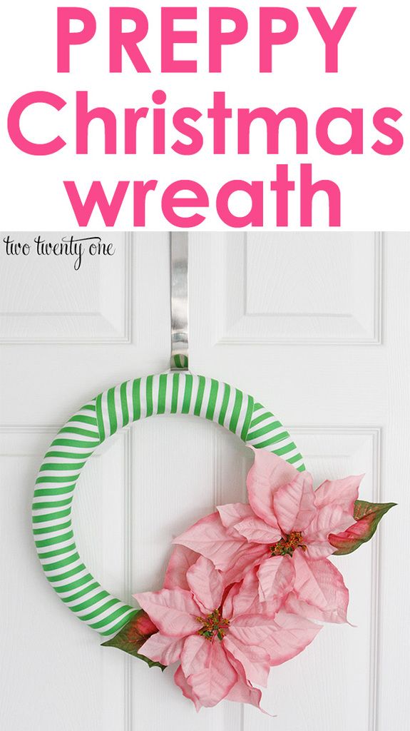 Preppy Christmas wreath!