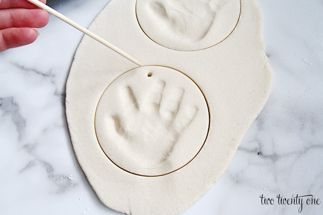 A family salt dough craft.  Baby handprint, Baby handprint kit, Baby crafts