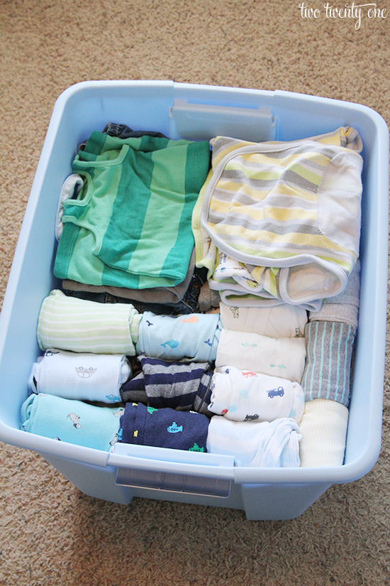 best way to store old baby clothes