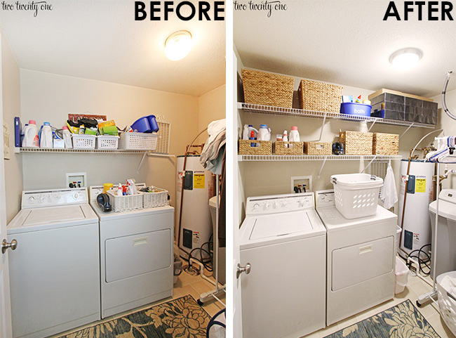 laundry room makeover before and after