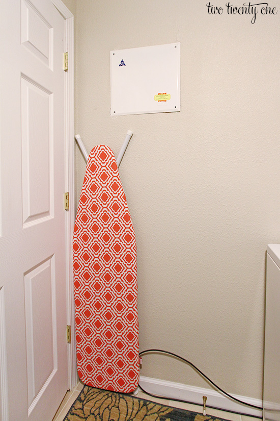 storing ironing board