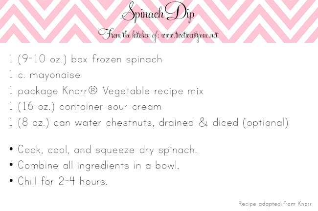 Quick and easy spinach dip recipe! Only 5 ingredients!