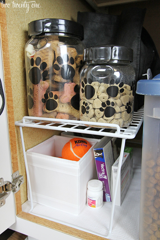 Organized Dog Cabinet